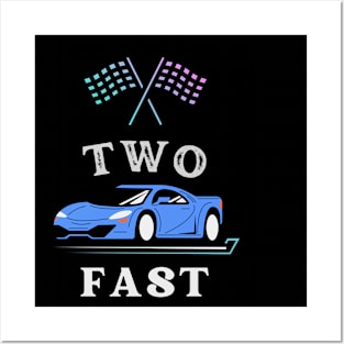 Two Fast 2 Curious - Pit Crew Birthday day Gifts T-Shirt Posters and Art